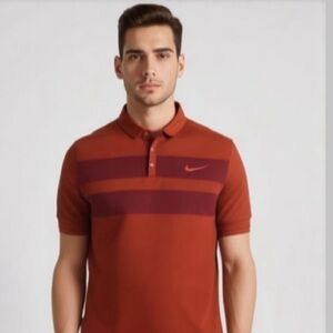 NIKE Court Dry Fit Advantage Striped POLO Size Xlarge